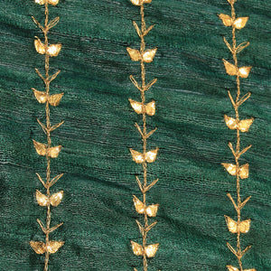 Gota Patti Work Bottle Green Dupatta