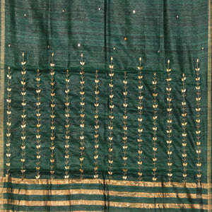Gota Patti Work Bottle Green Dupatta