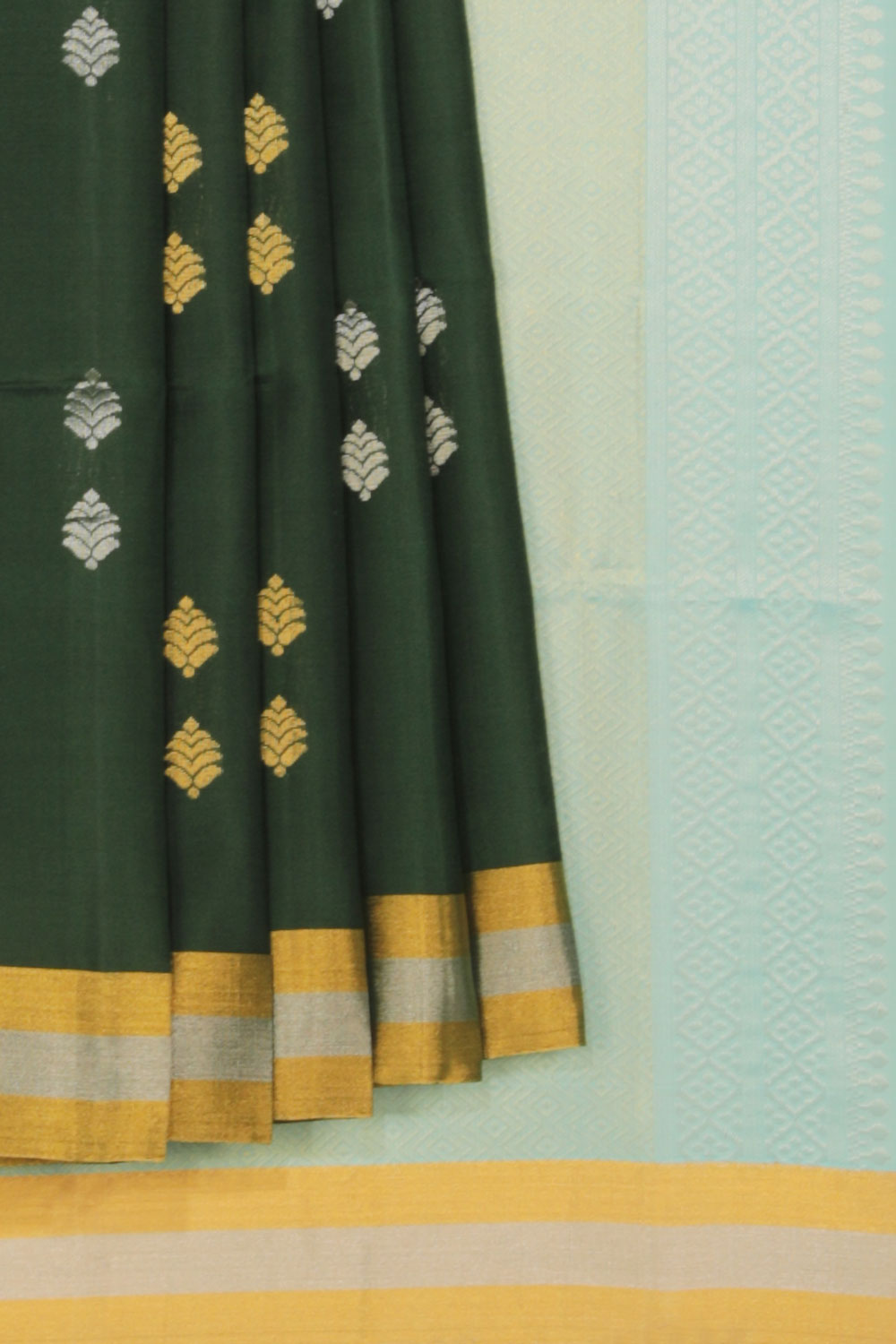 Gorgeous Bottle Green Saree