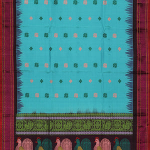 Gadwal Silk Sea Blue Dupatta