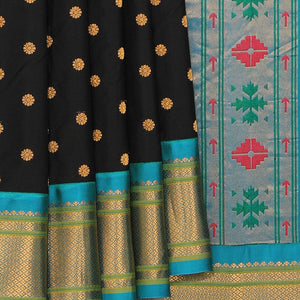 Gadwal Silk Black Saree