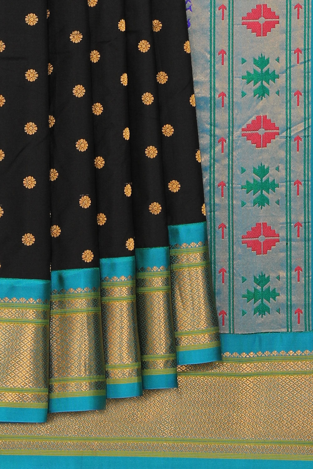 Gadwal Silk Black Saree