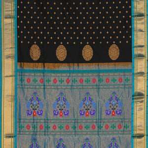 Gadwal Silk Black Saree