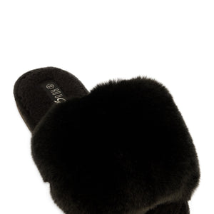 Faux Fur Slide Sandals