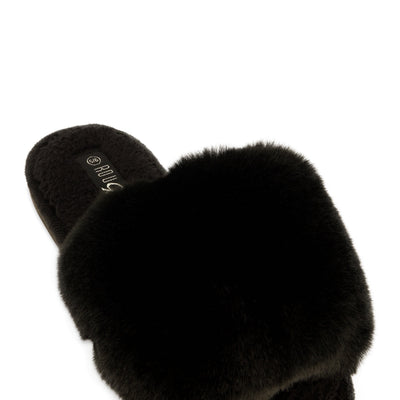 Faux Fur Slide Sandals