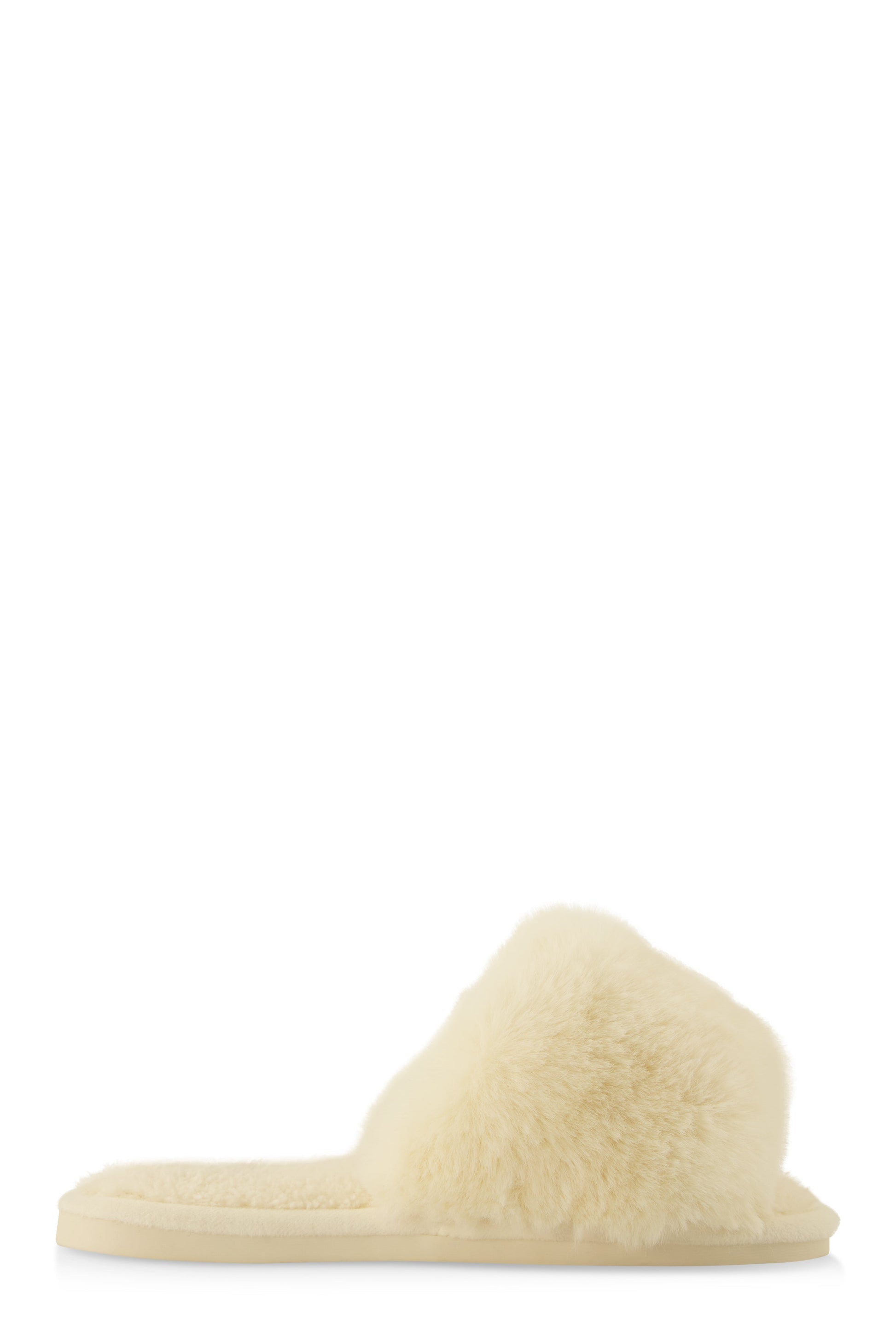 Faux Fur Slide Sandals
