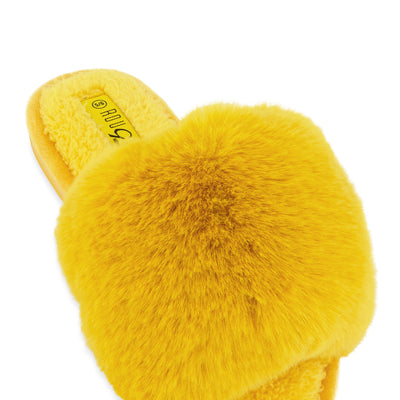 Faux Fur Slide Sandals