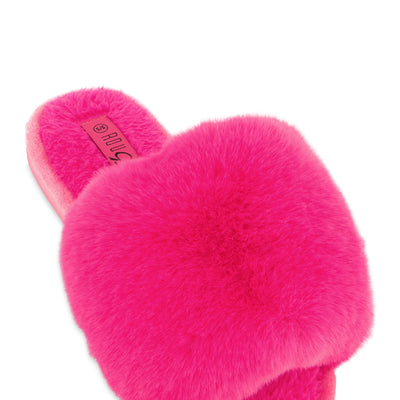 Faux Fur Slide Sandals