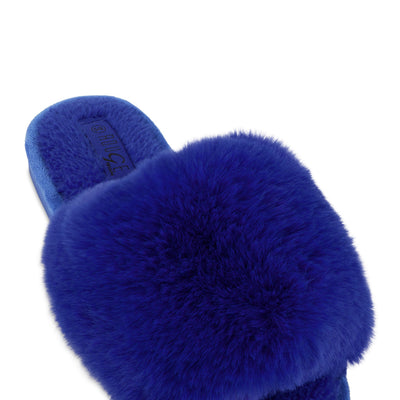 Faux Fur Slide Sandals