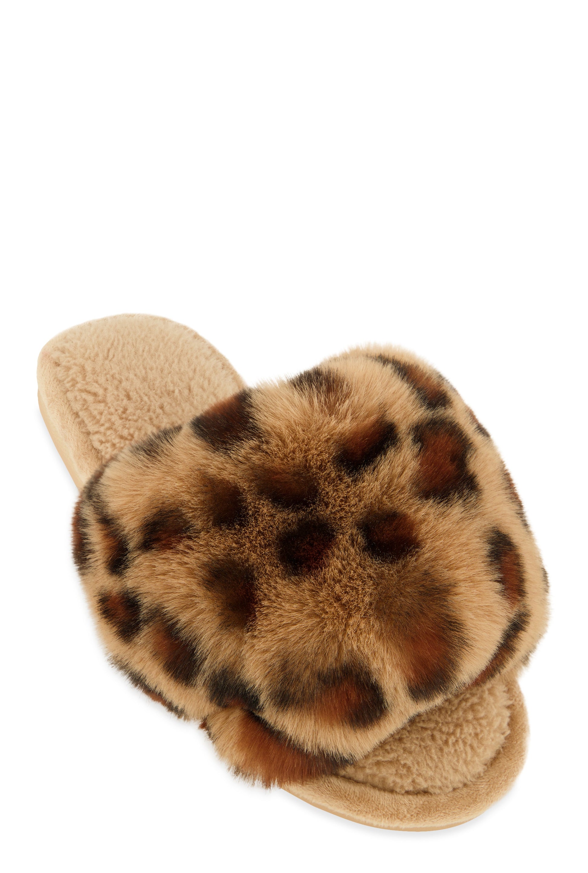 Faux Fur Slide Sandals