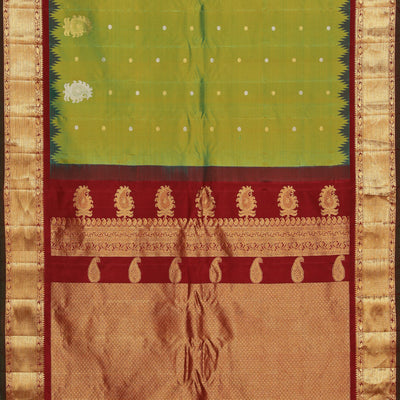 Gadwal Silk Green Saree