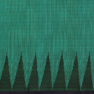 Gadwal Teal Green Saree