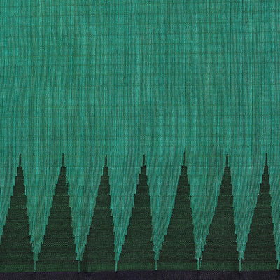 Gadwal Teal Green Saree