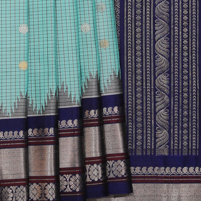 Gadwal Silk Sea Blue Saree