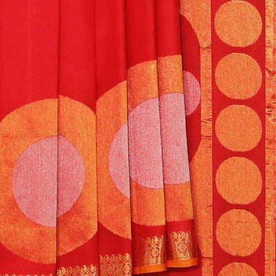 Gadwal Silk Red Saree