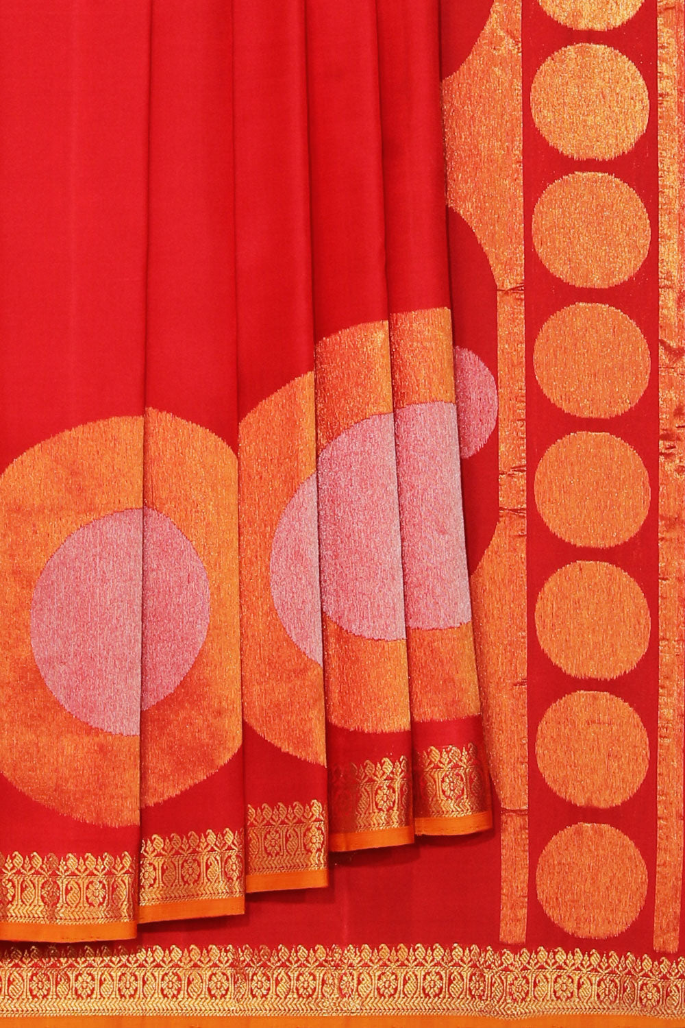 Gadwal Silk Red Saree