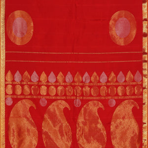 Gadwal Silk Red Saree