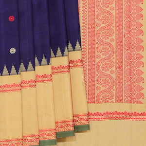 Gadwal Silk Violet Saree