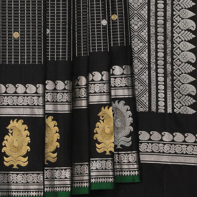 Gadwal Silk Black Saree