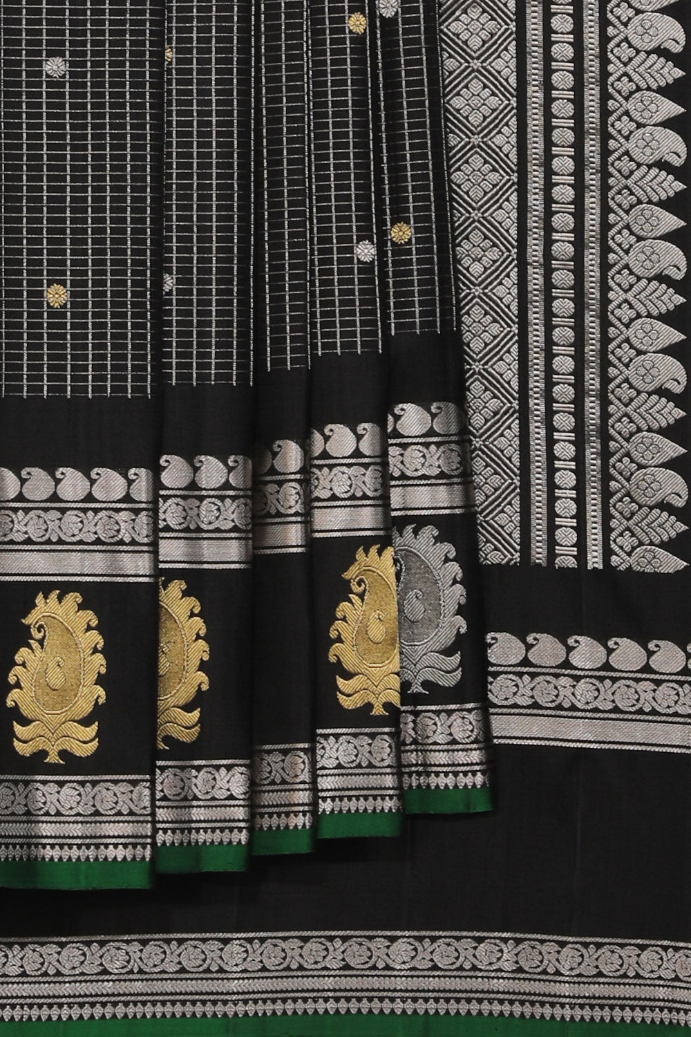 Gadwal Silk Black Saree
