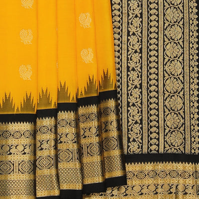 Gadwal Silk Mustard Saree