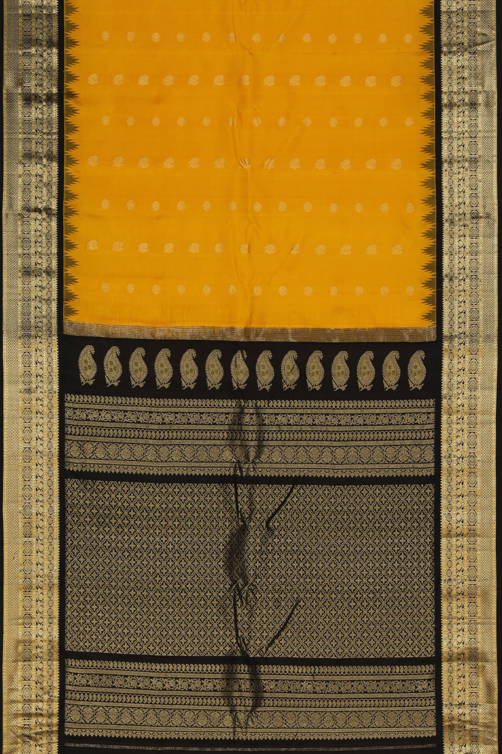 Gadwal Silk Mustard Saree