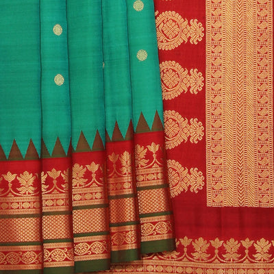 Gadwal Silk Green Saree