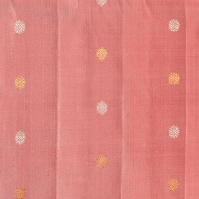 Gadwal Silk Coral-Pink Saree
