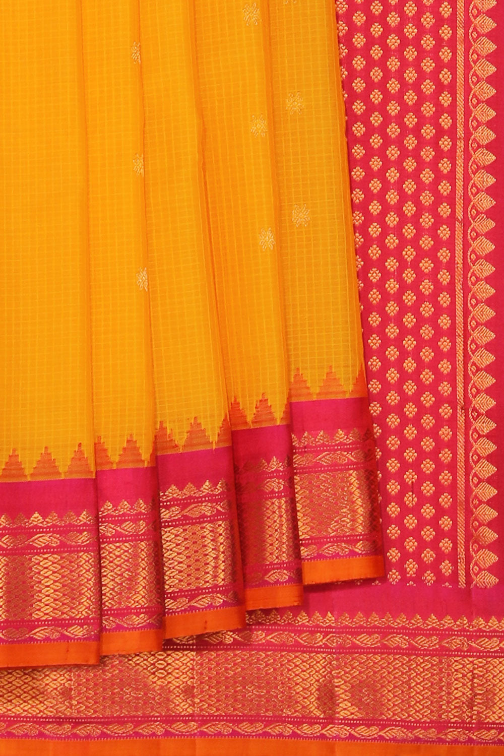 Gadwal Yellow Saree