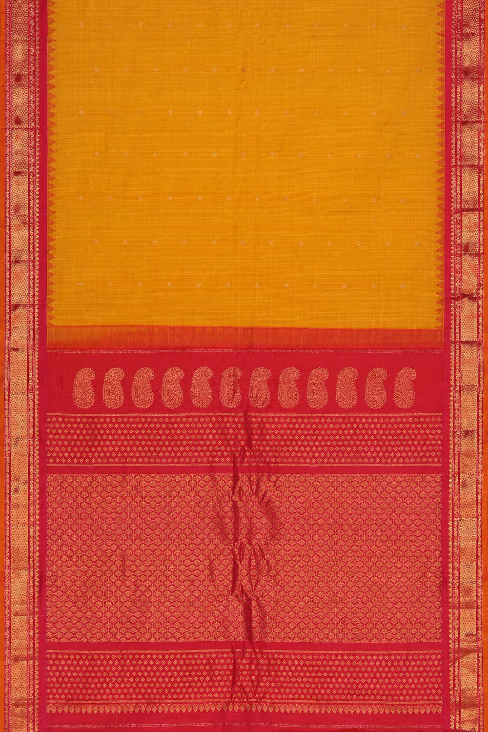 Gadwal Yellow Saree