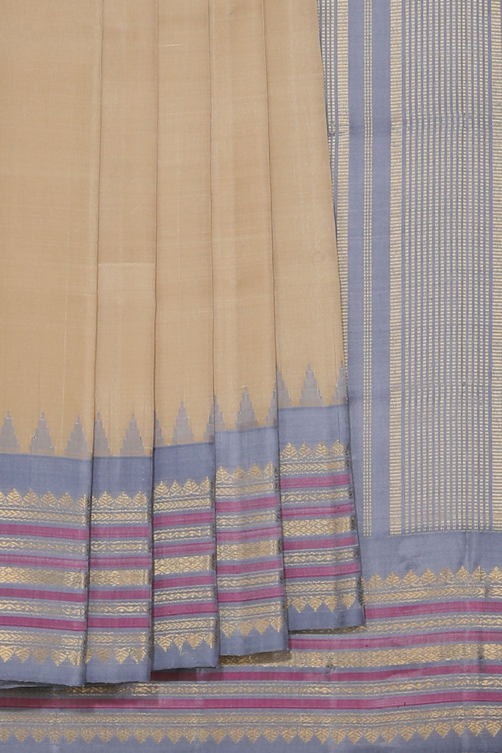 Gadwal Silk Beige Saree
