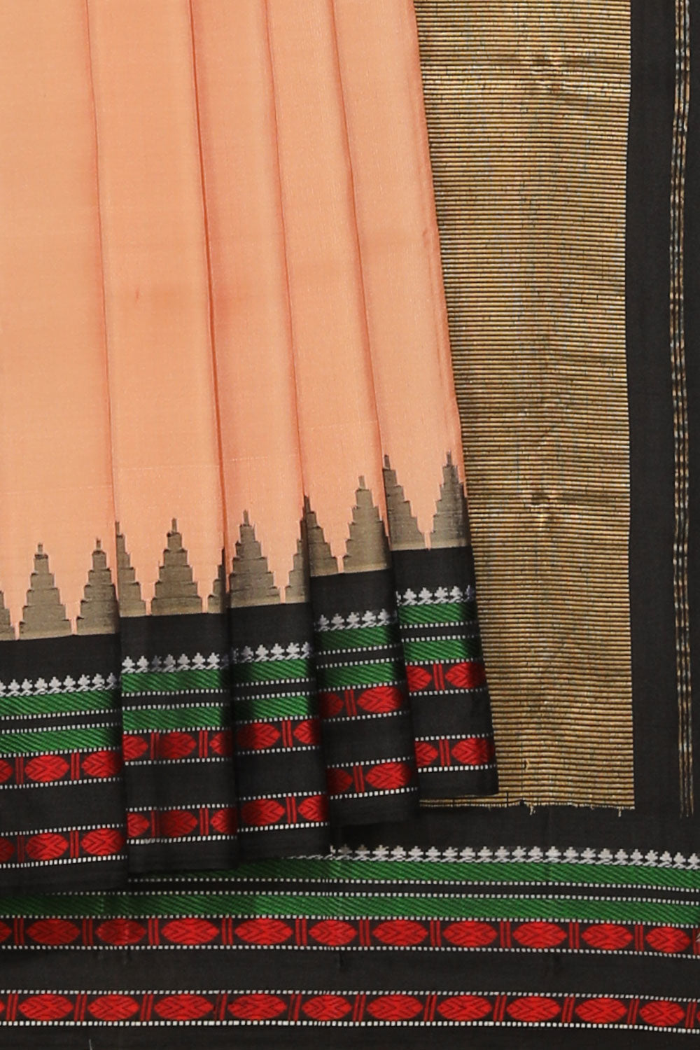 Gadwal Silk Classy Pink-Beige Saree