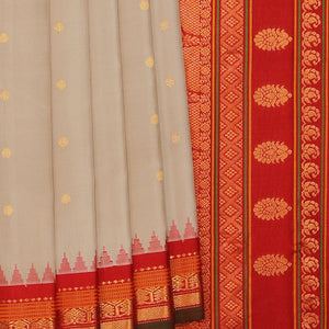 Gadwal Silk Light Grey Saree