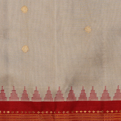 Gadwal Silk Light Grey Saree
