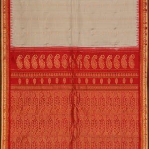Gadwal Silk Light Grey Saree