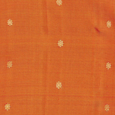 Gadwal Silk Coral Orange Saree