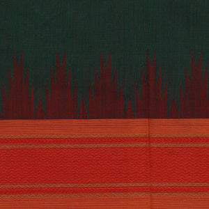 Kanchi Cotton Leaf Green Saree