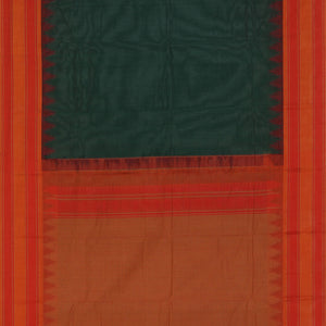 Kanchi Cotton Leaf Green Saree