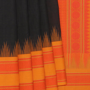 Kanchi Cotton Black Saree