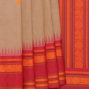 Kanchi Cotton Beige Saree