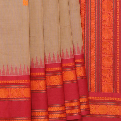 Kanchi Cotton Beige Saree