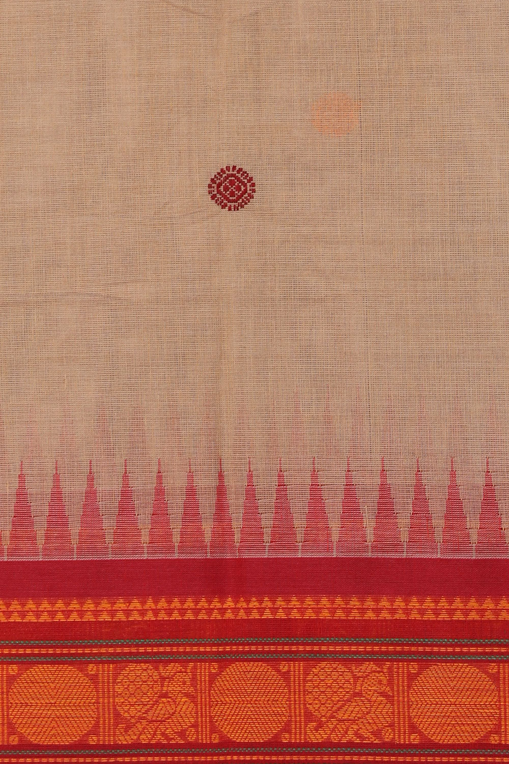 Kanchi Cotton Beige Saree