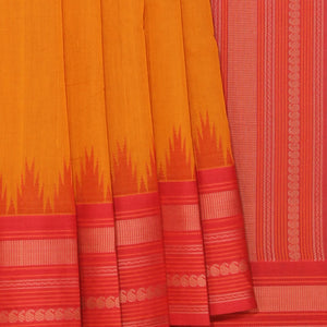 Kanchi Cotton Mustard Saree