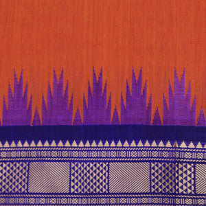 Kanchi Cotton Brown Saree