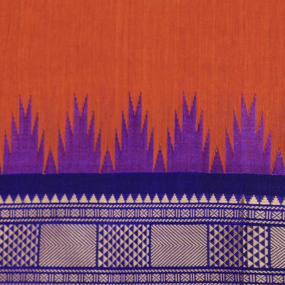 Kanchi Cotton Brown Saree