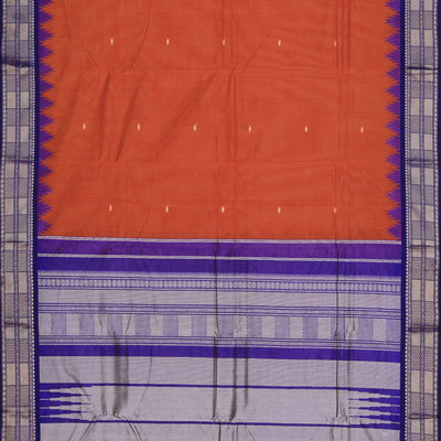 Kanchi Cotton Brown Saree