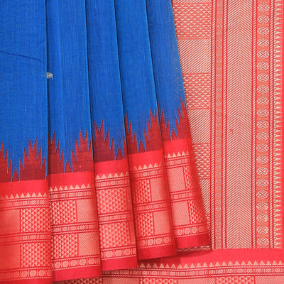 Kanchi Cotton Blue Saree