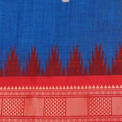 Kanchi Cotton Blue Saree
