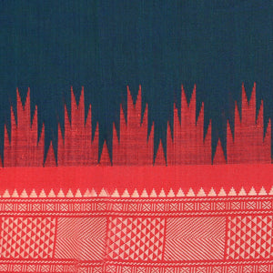 Kanchi Cotton Teal Green Saree