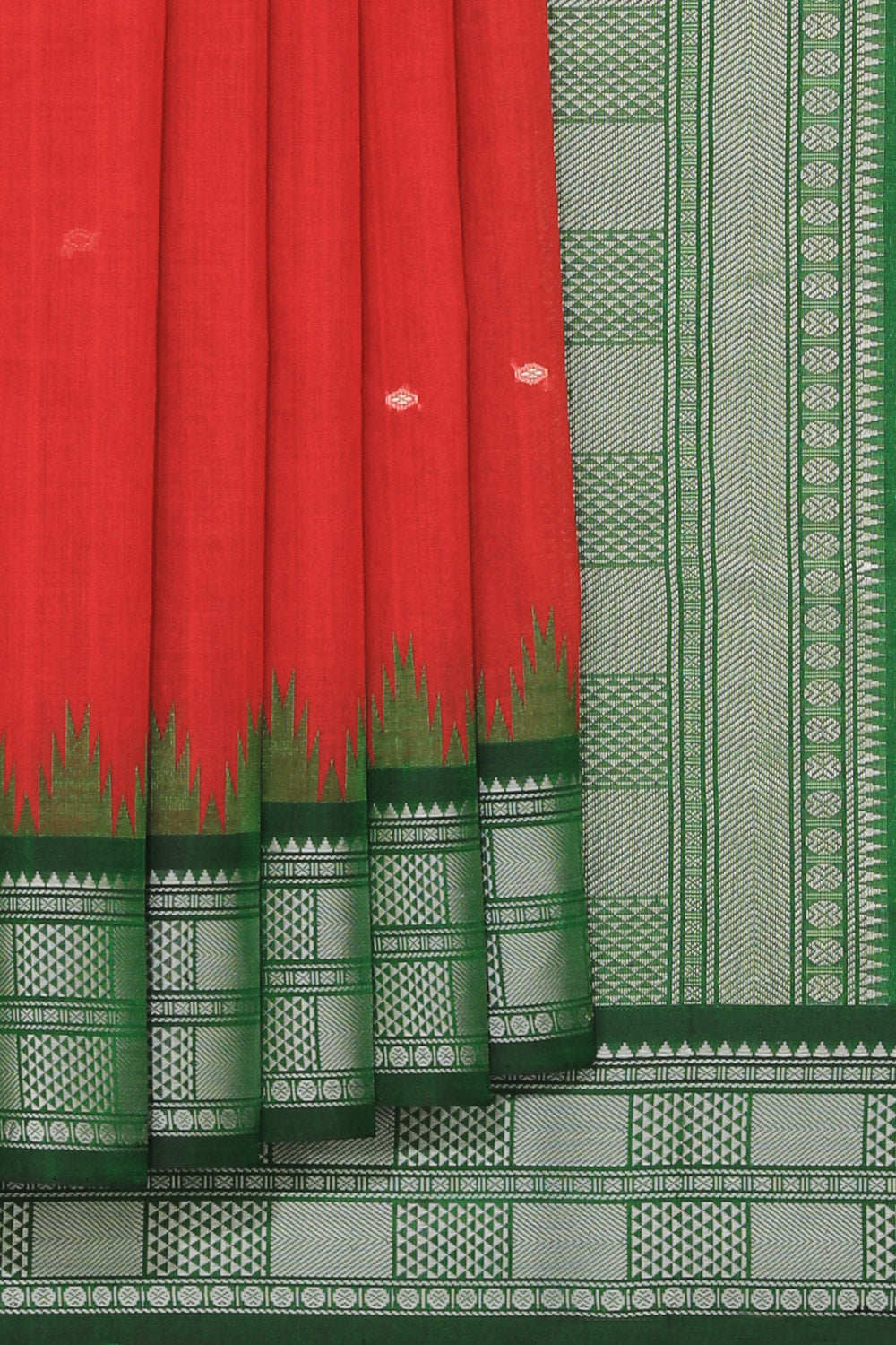 Kanchi Cotton Maroon Saree